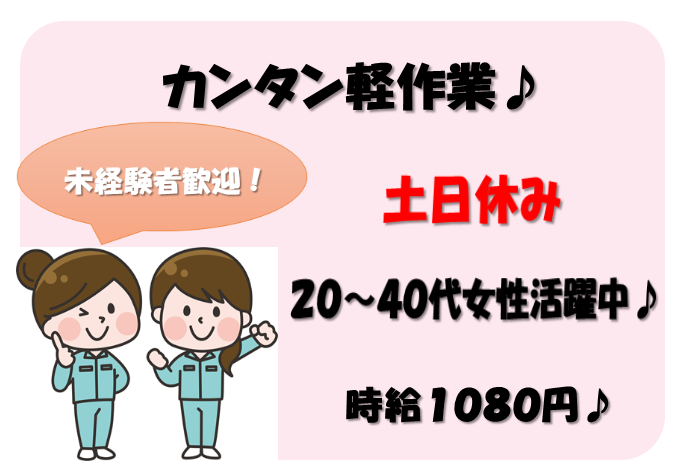 岡崎市 小物部品の入庫作業 短期６ヶ月 女性スタッフ活躍中 月収19万以上 時給1080円 週５ フルタイム８時間 未経験 代 30代 40代 派遣社員 Oz Kks Hs Arg2145 愛知しゅふプラス